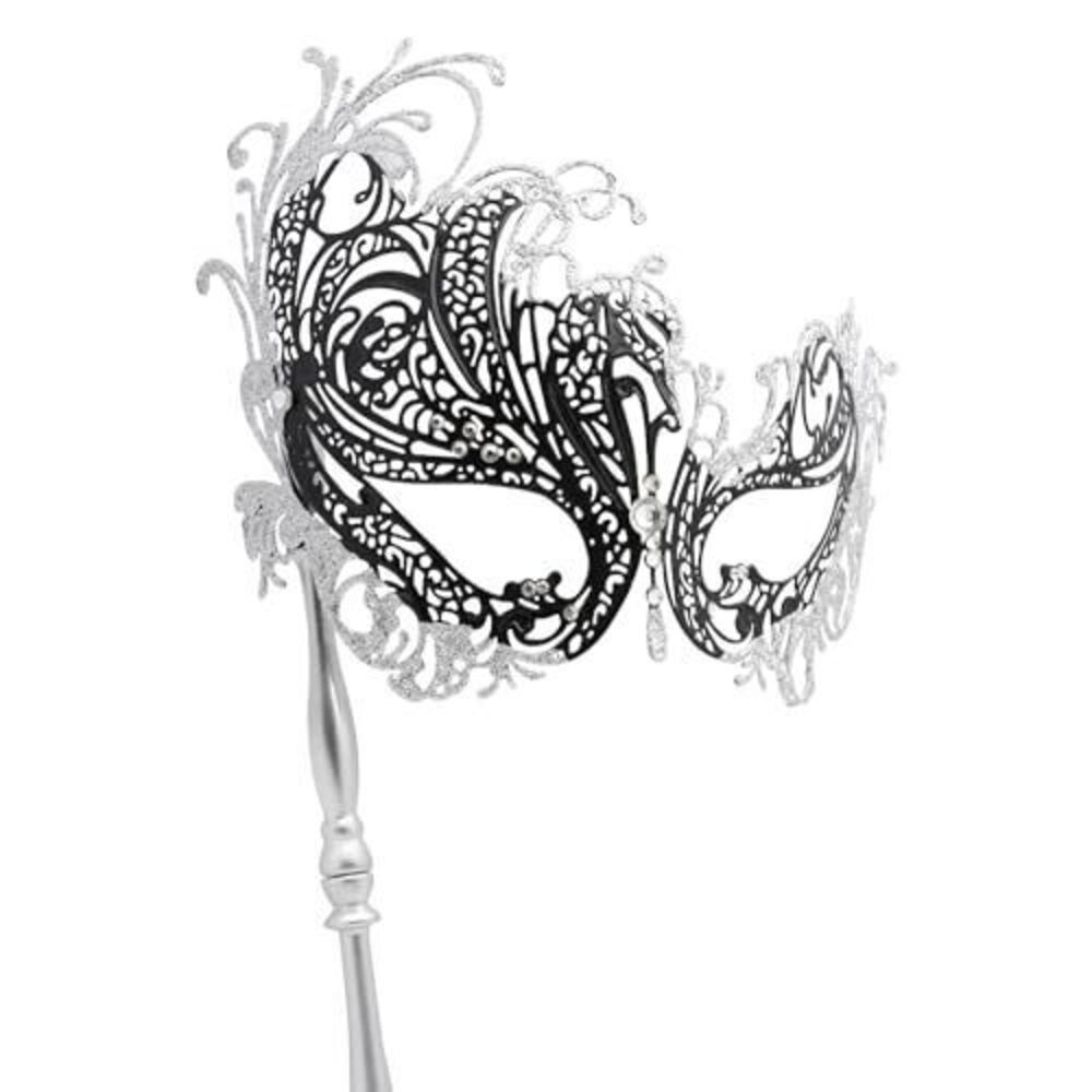 4507 Masquerade Mask with Stick Venetian Mask Mardi Gras Decorations